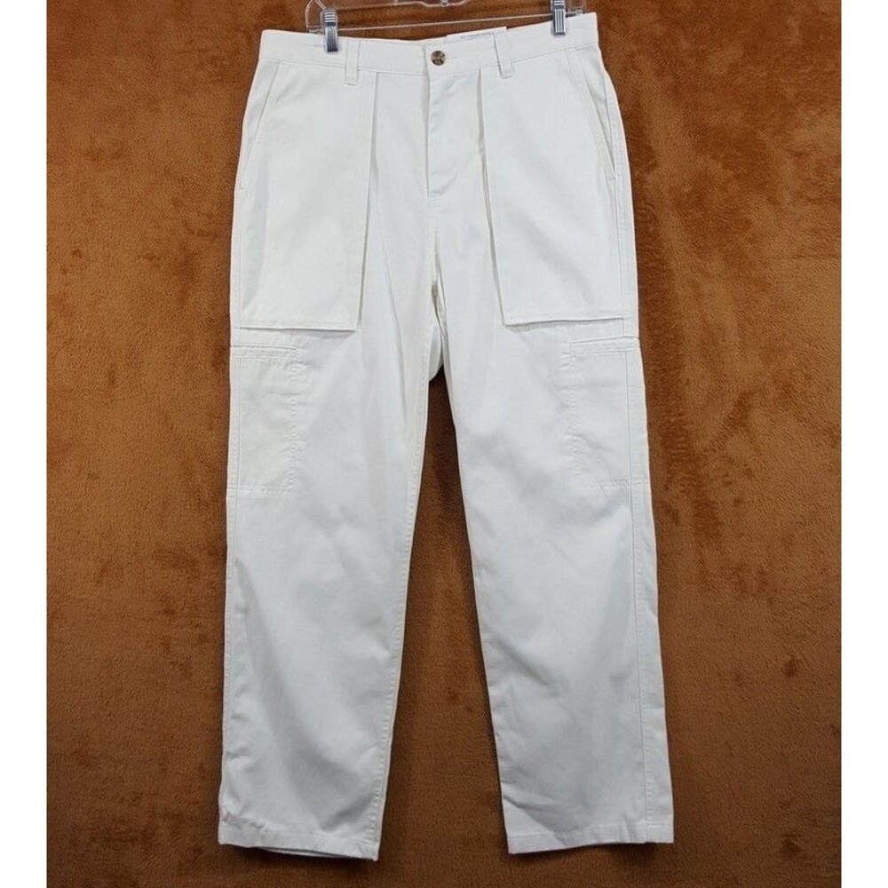 MODE OF ONE Pants Mens Size 31 Off White Utility Chino Straight Leg Relaxed Fit